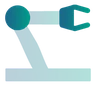 Robotic arm icon - industrial equipment data